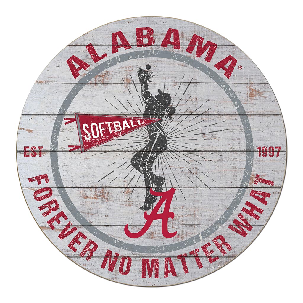 20x20 Throwback Weathered Circle Alabama Crimson Tide Softball