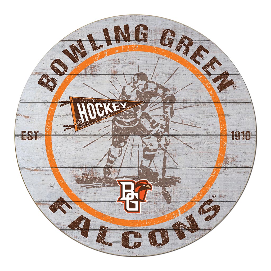20x20 Throwback Weathered Circle Bowling Green Falcons-Hockey