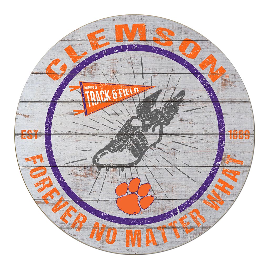 20x20 Throwback Weathered Circle Clemson Tigers Track