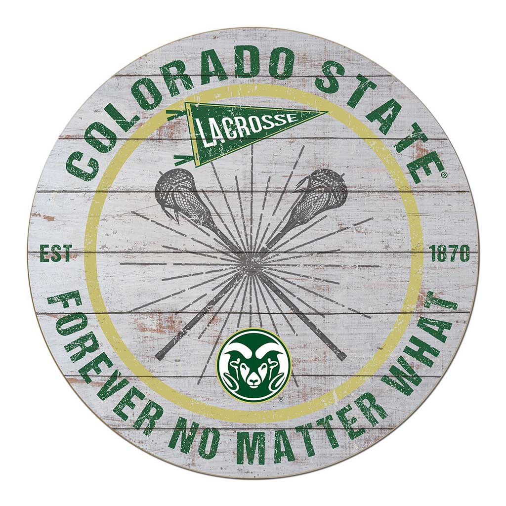 20x20 Throwback Weathered Circle Colorado State-Ft. Collins Rams Lacrosse