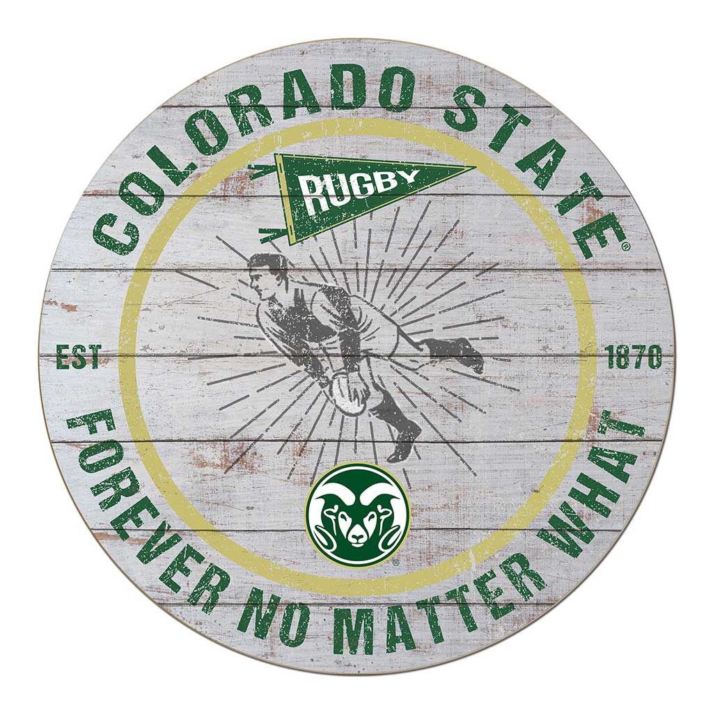 20x20 Throwback Weathered Circle Colorado State-Ft. Collins Rams Rugby