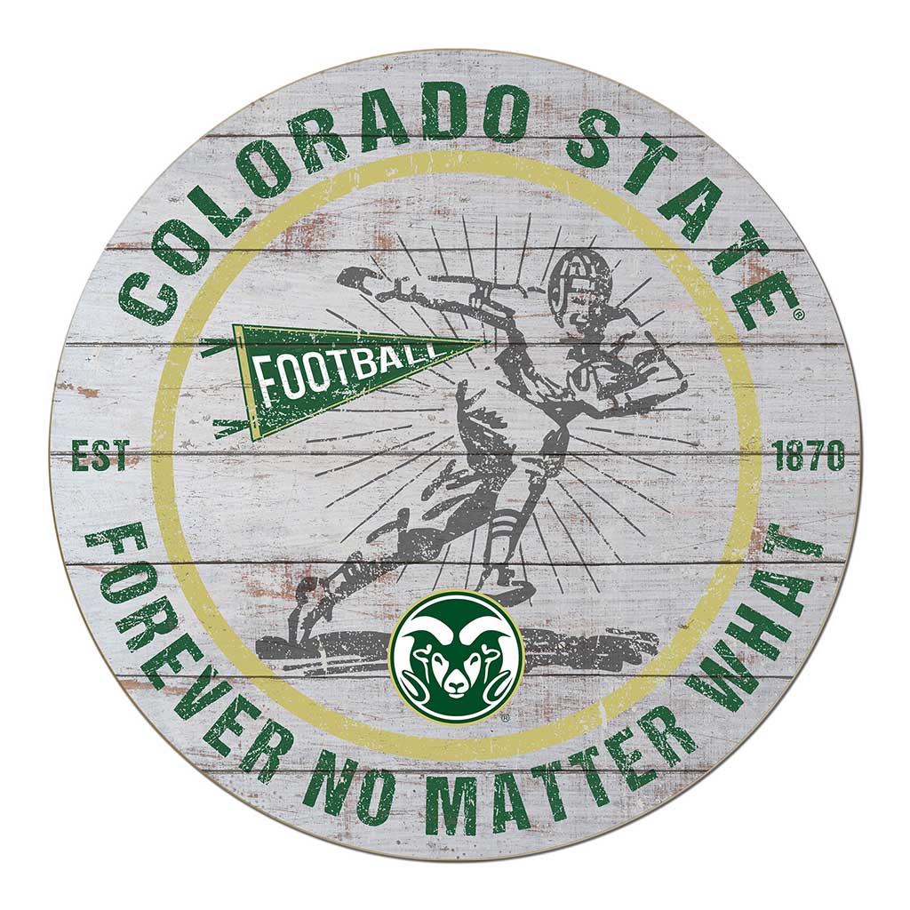 20x20 Throwback Weathered Circle Colorado State-Ft. Collins Rams