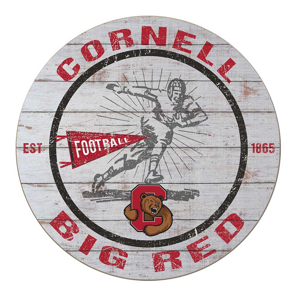 20x20 Throwback Weathered Circle Cornell Big Red