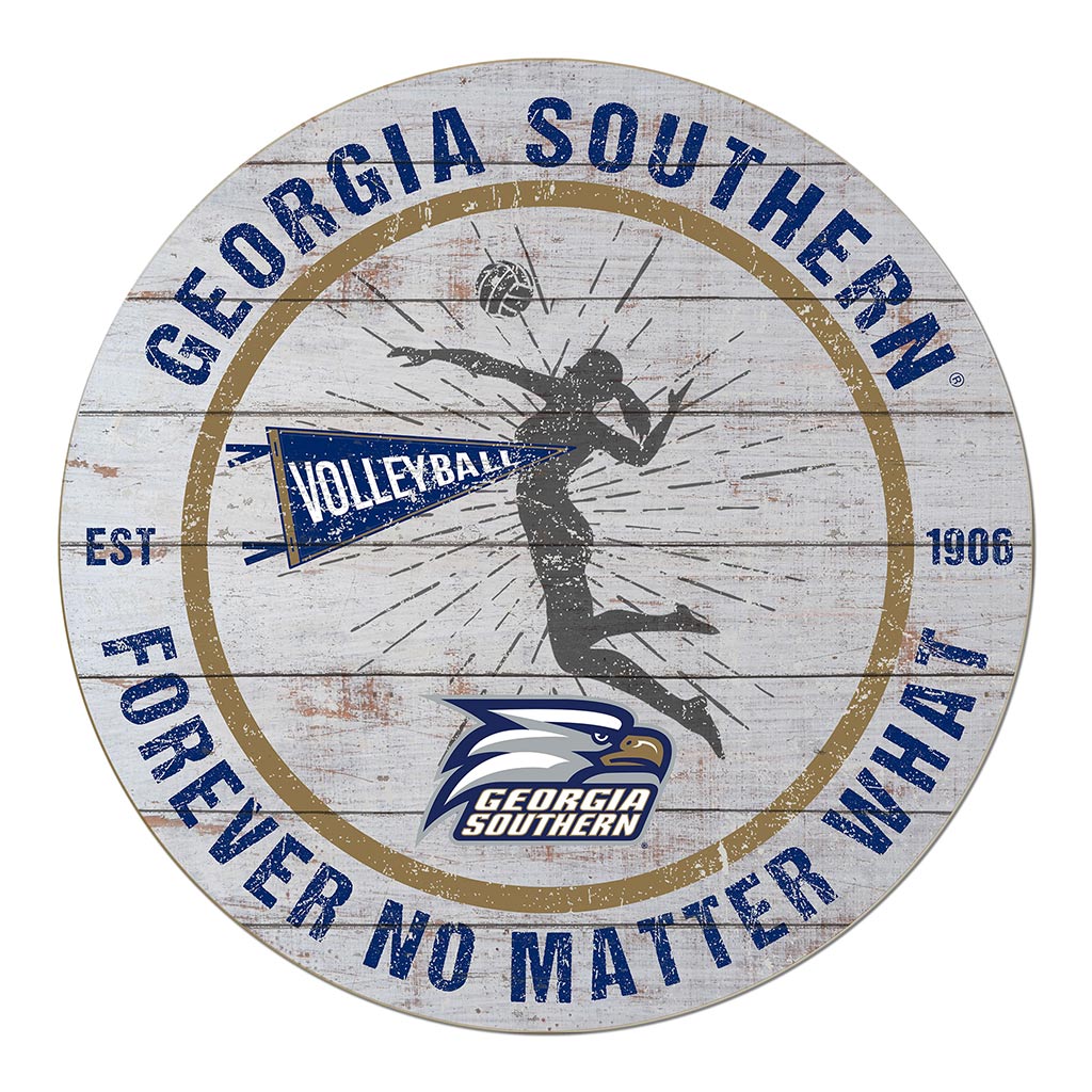 20x20 Throwback Weathered Circle Georgia Southern Eagles Volleyball Girls