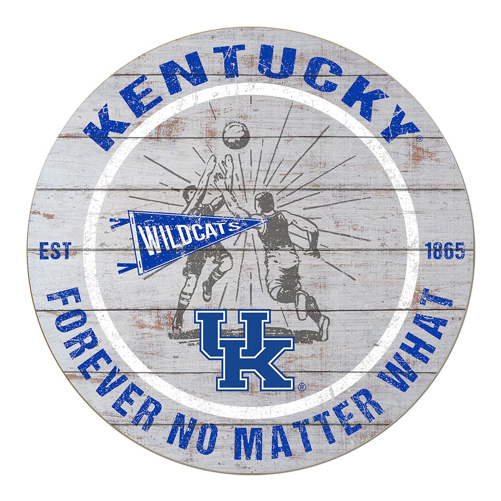 20x20 Throwback Weathered Circle Kentucky Wildcats - Basketball