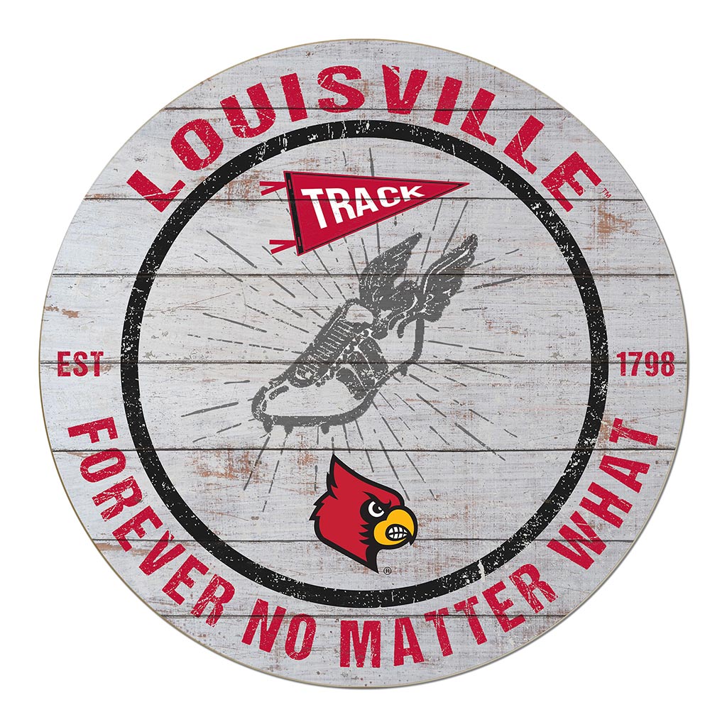 20x20 Throwback Weathered Circle Louisville Cardinals Track