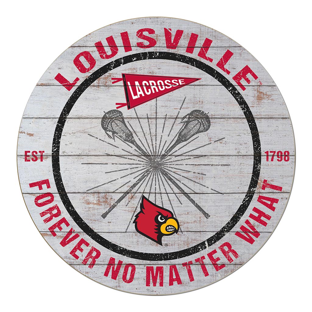 20x20 Throwback Weathered Circle Louisville Cardinals Lacrosse