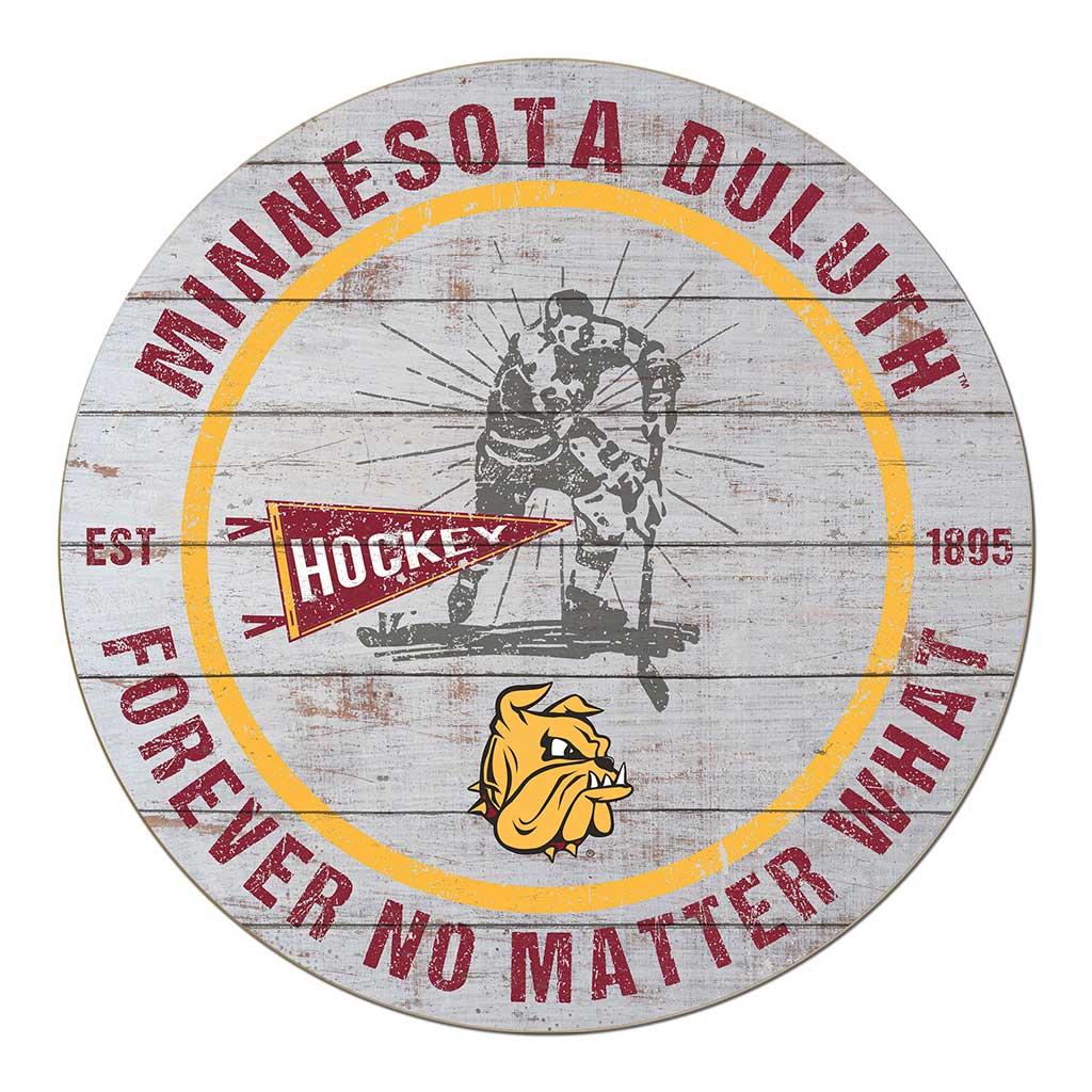 20x20 Throwback Weathered Circle Minnesota (Duluth) Bulldogs Hockey
