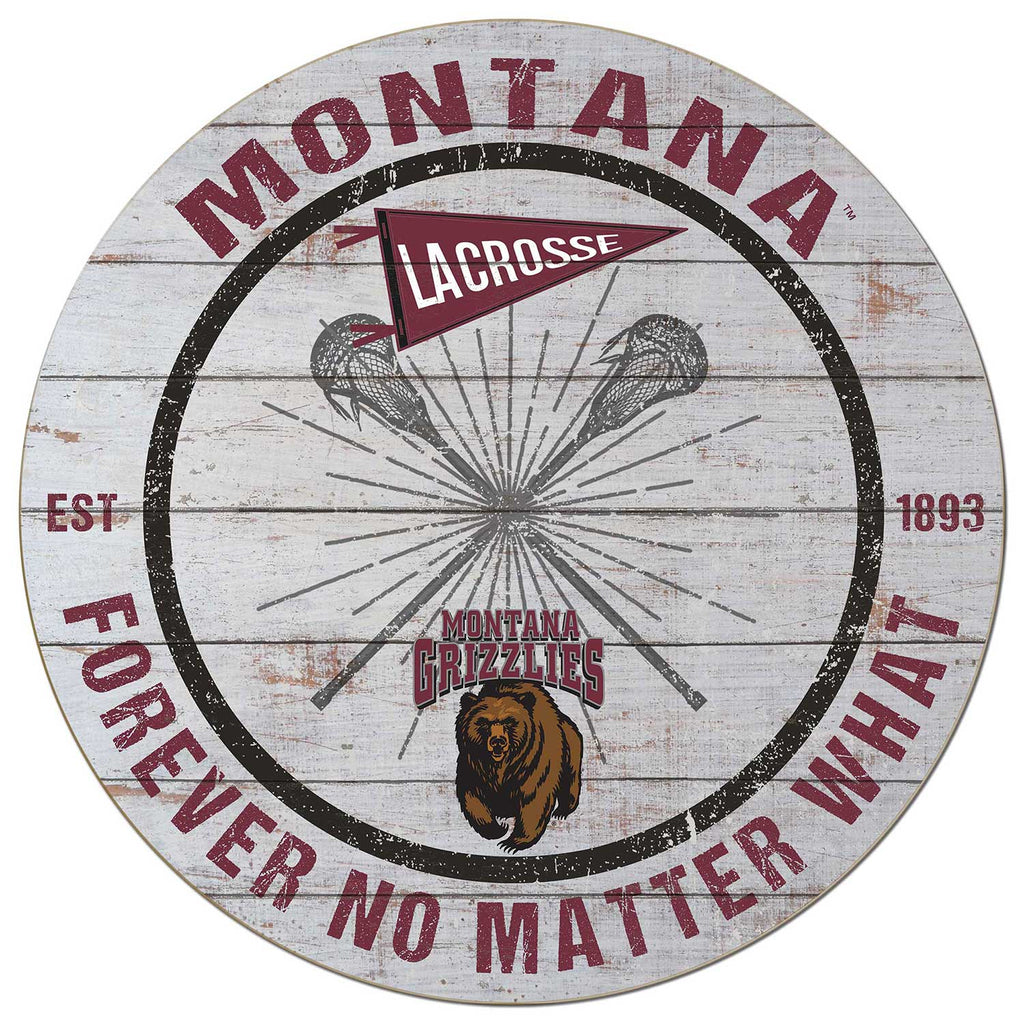 20x20 Throwback Weathered Circle Montana Grizzlies Lacrosse