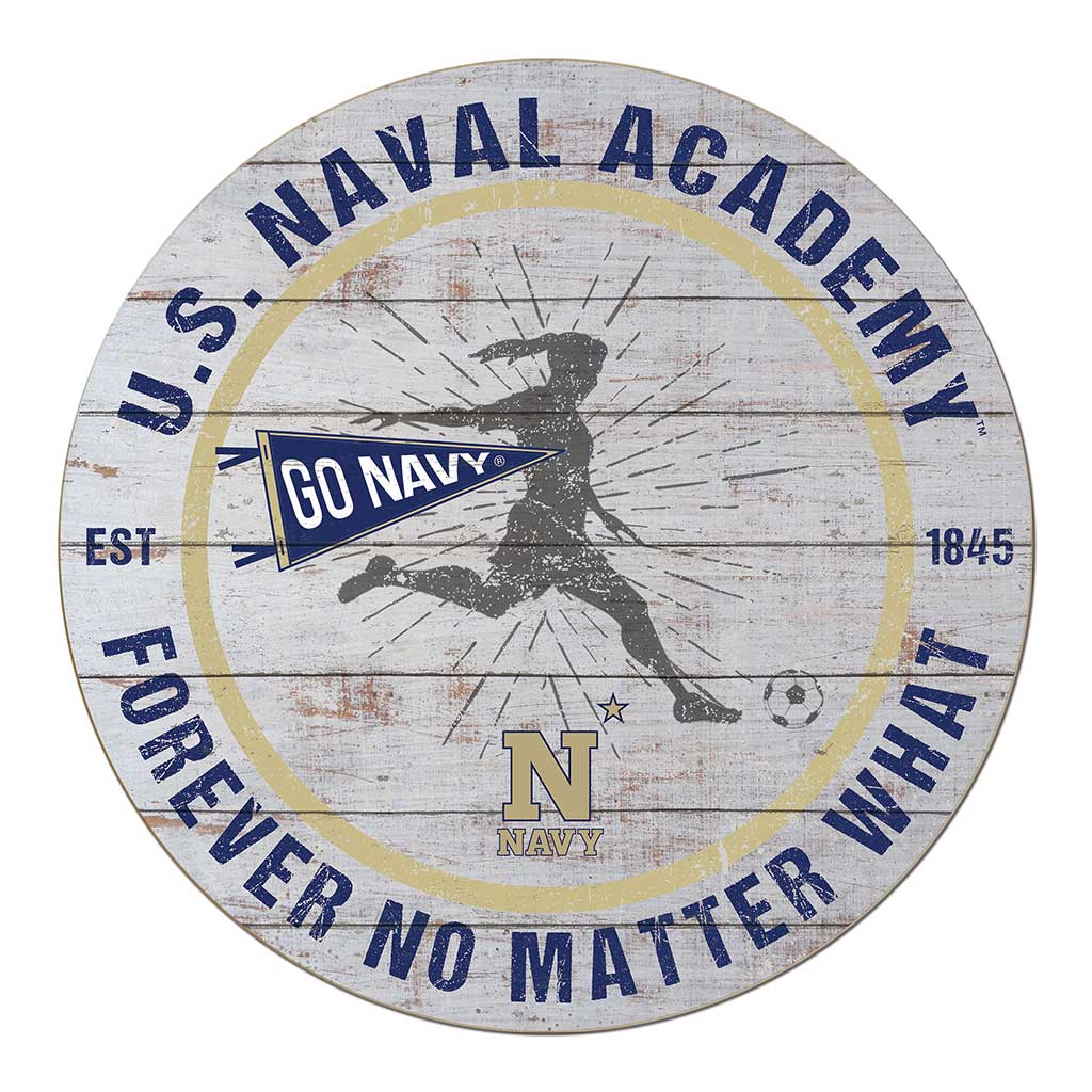 20x20 Throwback Weathered Circle Naval Academy Midshipmen Soccer Girls