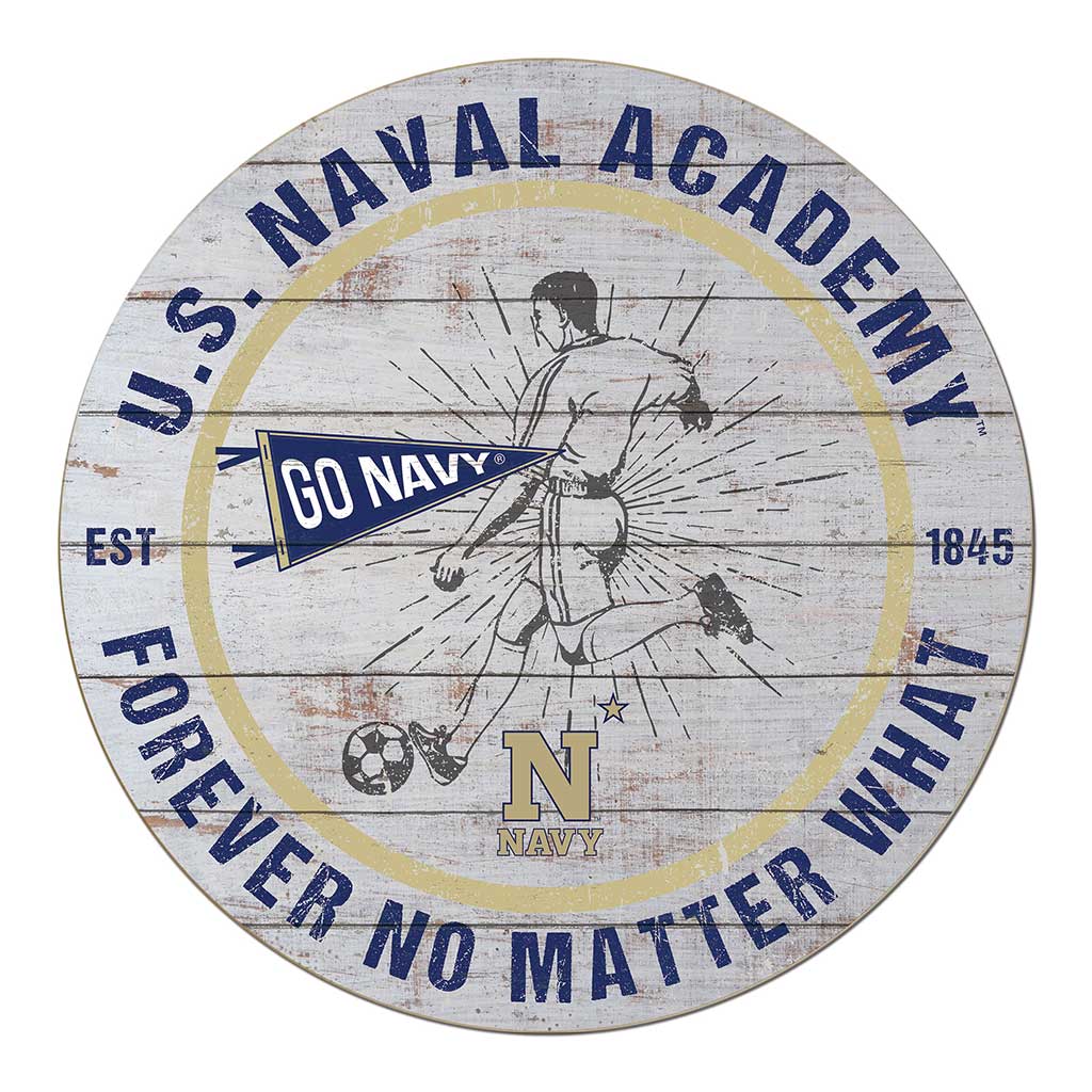 20x20 Throwback Weathered Circle Naval Academy Midshipmen Soccer