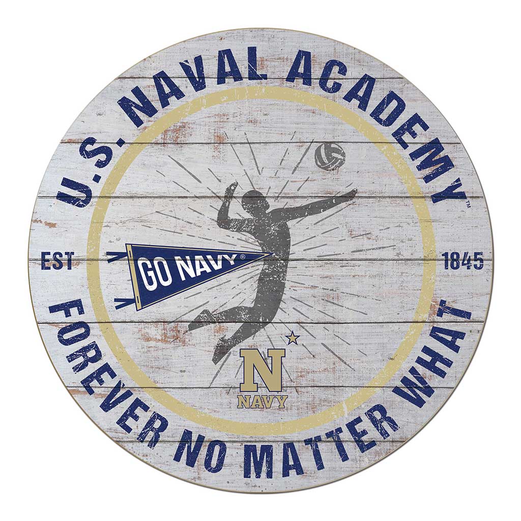 20x20 Throwback Weathered Circle Naval Academy Midshipmen Volleyball