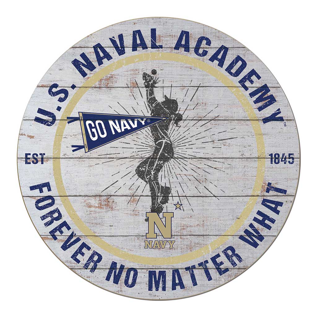 20x20 Throwback Weathered Circle Naval Academy Midshipmen Softball