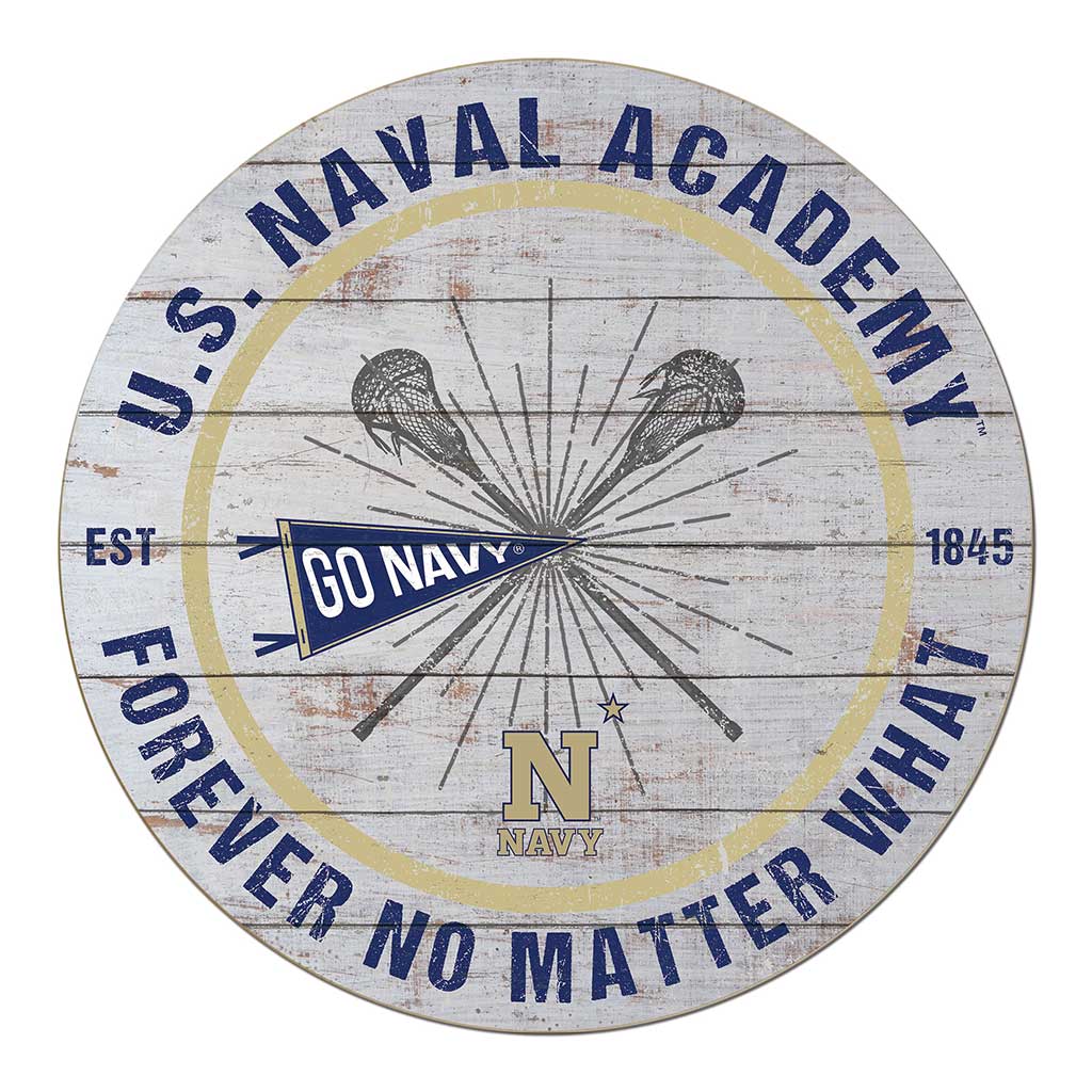 20x20 Throwback Weathered Circle Naval Academy Midshipmen Lacrosse