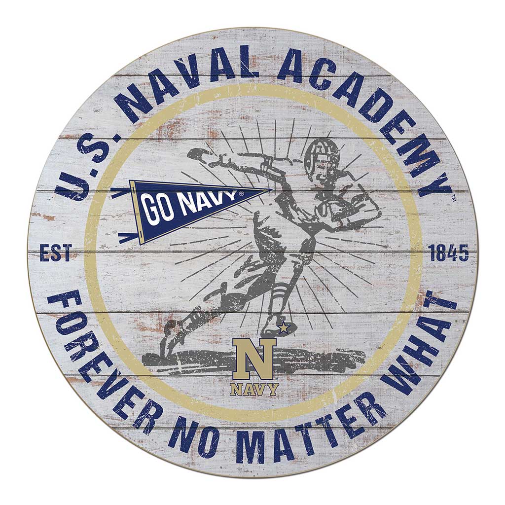 20x20 Throwback Weathered Circle Naval Academy Midshipmen
