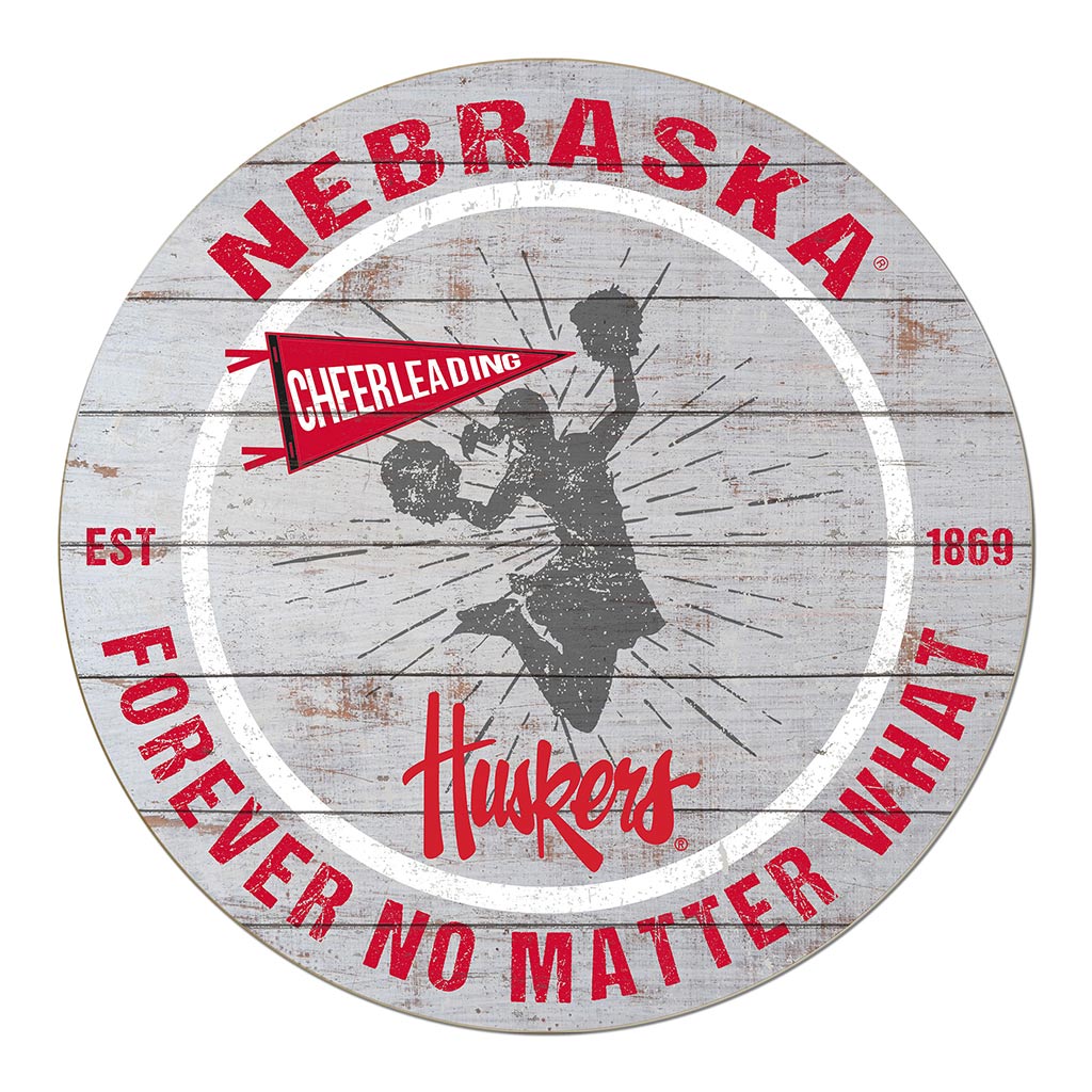 20x20 Throwback Weathered Circle Nebraska Cornhuskers Cheerleading