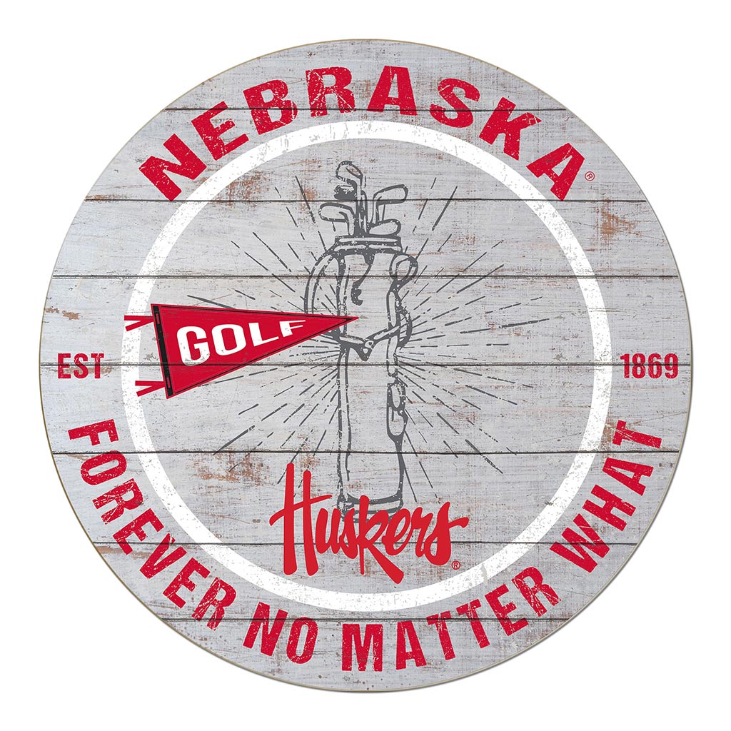 20x20 Throwback Weathered Circle Nebraska Cornhuskers Golf