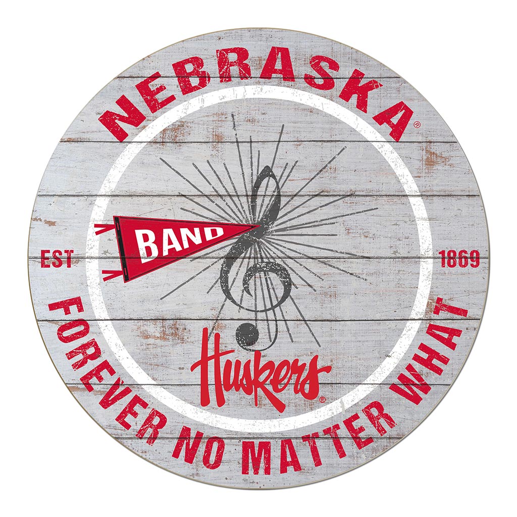 20x20 Throwback Weathered Circle Nebraska Cornhuskers Band