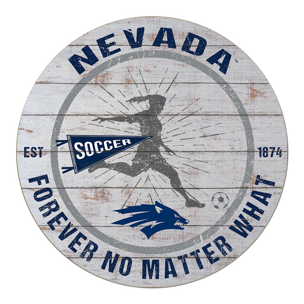 20x20 Throwback Weathered Circle Nevada Wolf Pack Soccer Girls