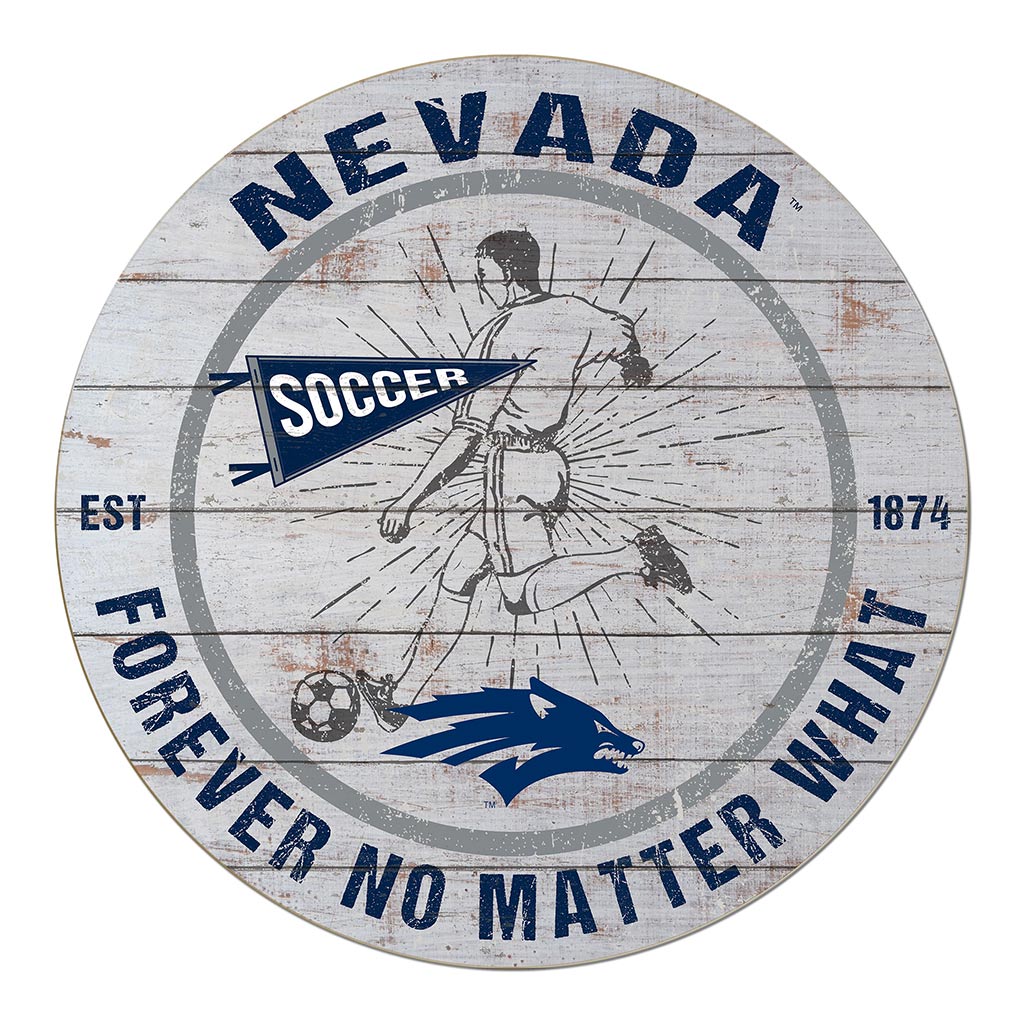 20x20 Throwback Weathered Circle Nevada Wolf Pack Soccer