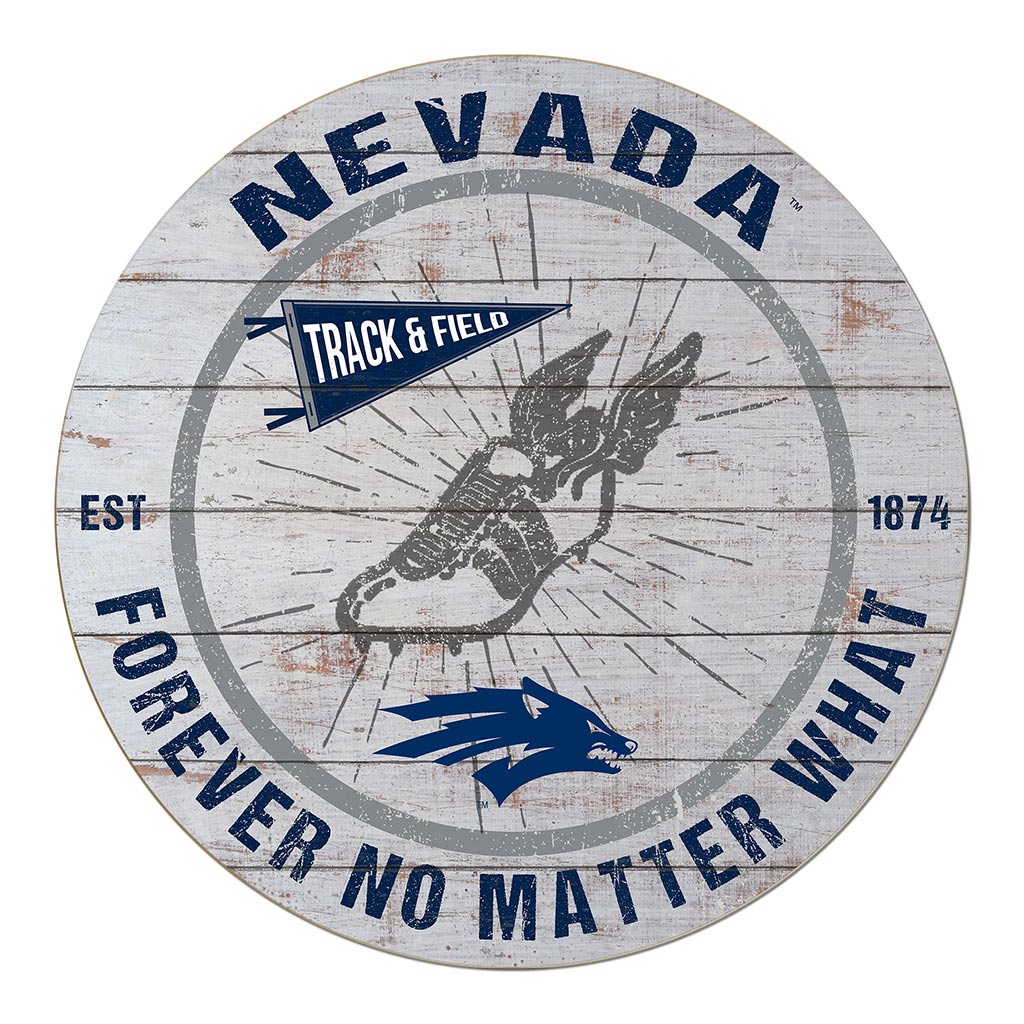 20x20 Throwback Weathered Circle Nevada Wolf Pack Track