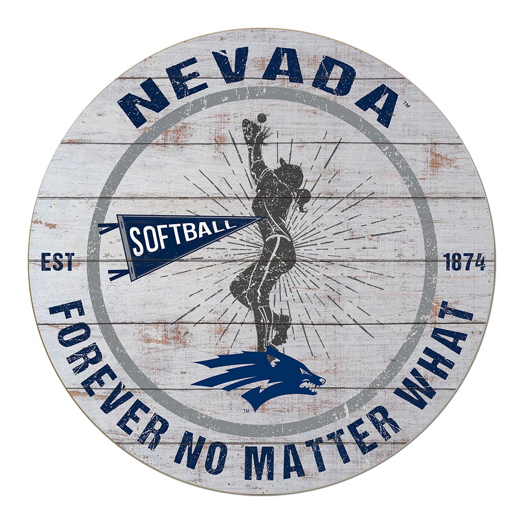 20x20 Throwback Weathered Circle Nevada Wolf Pack Softball