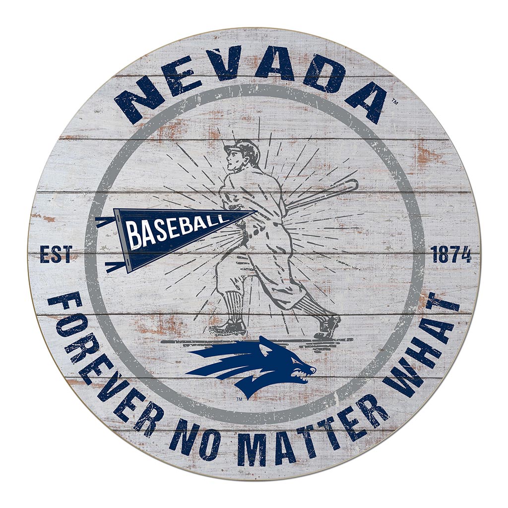 20x20 Throwback Weathered Circle Nevada Wolf Pack Baseball