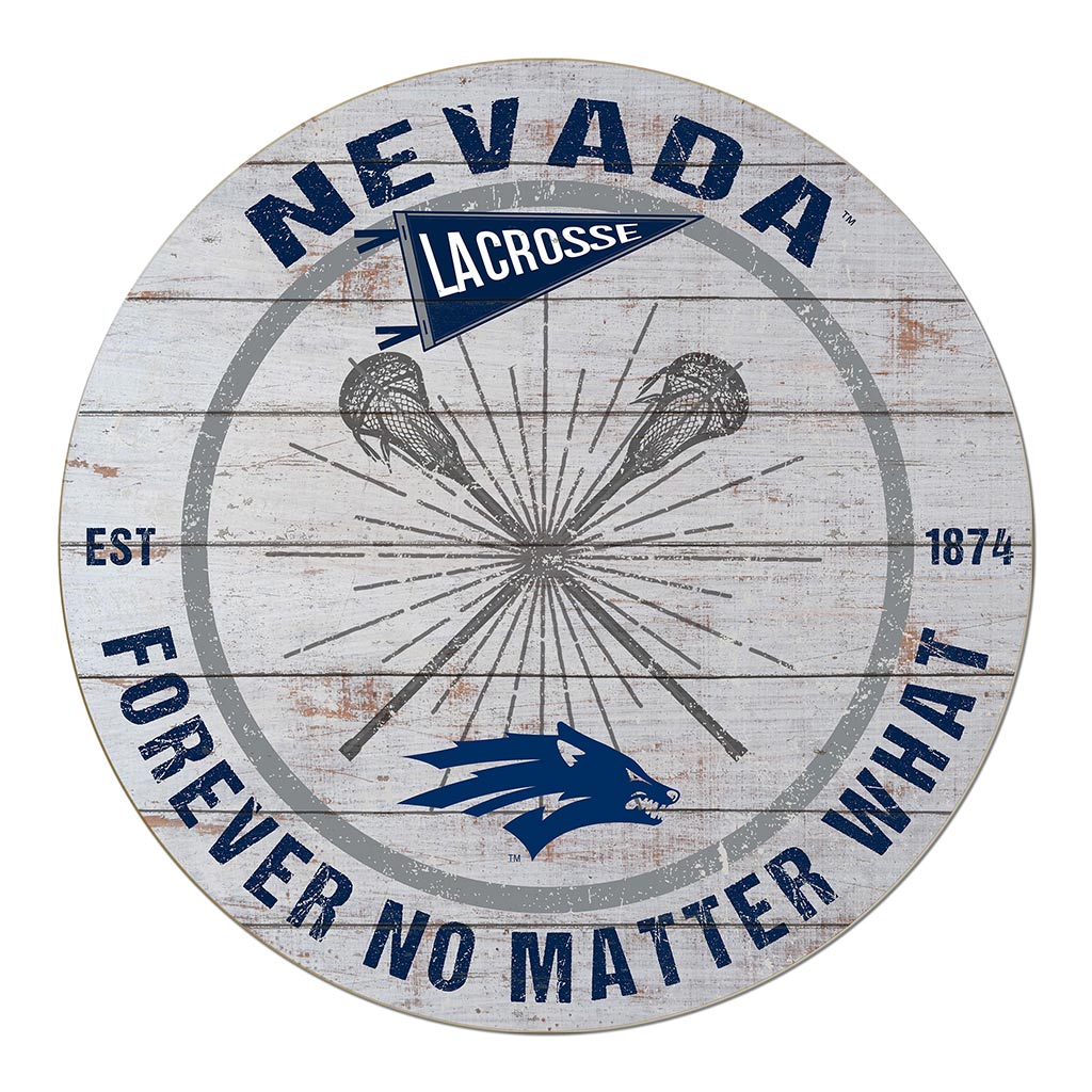 20x20 Throwback Weathered Circle Nevada Wolf Pack Lacrosse