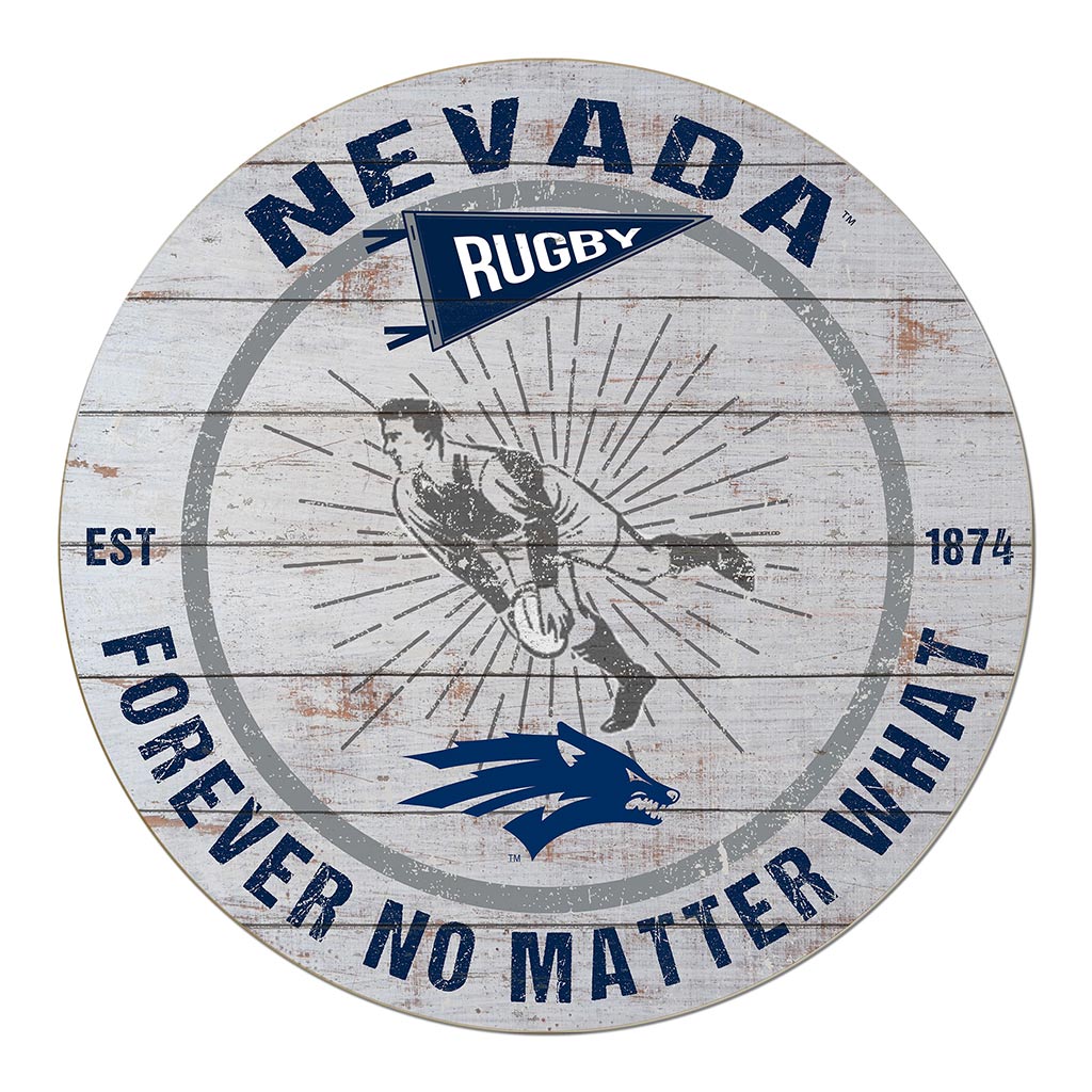 20x20 Throwback Weathered Circle Nevada Wolf Pack Rugby