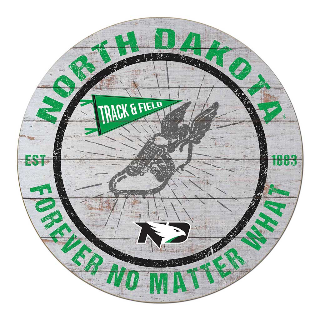 20x20 Throwback Weathered Circle North Dakota Fighting Hawks Track