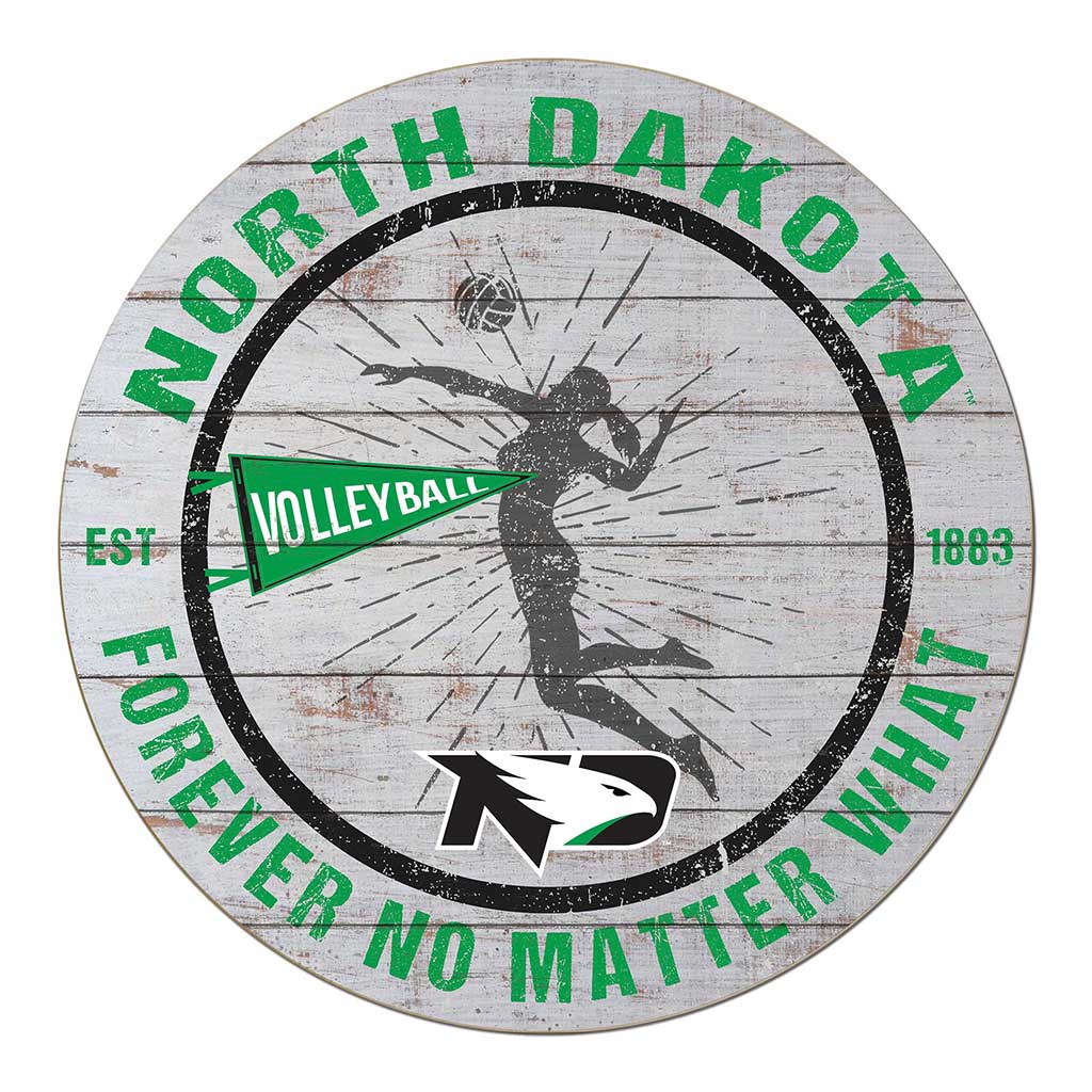 20x20 Throwback Weathered Circle North Dakota Fighting Hawks Volleyball Girls