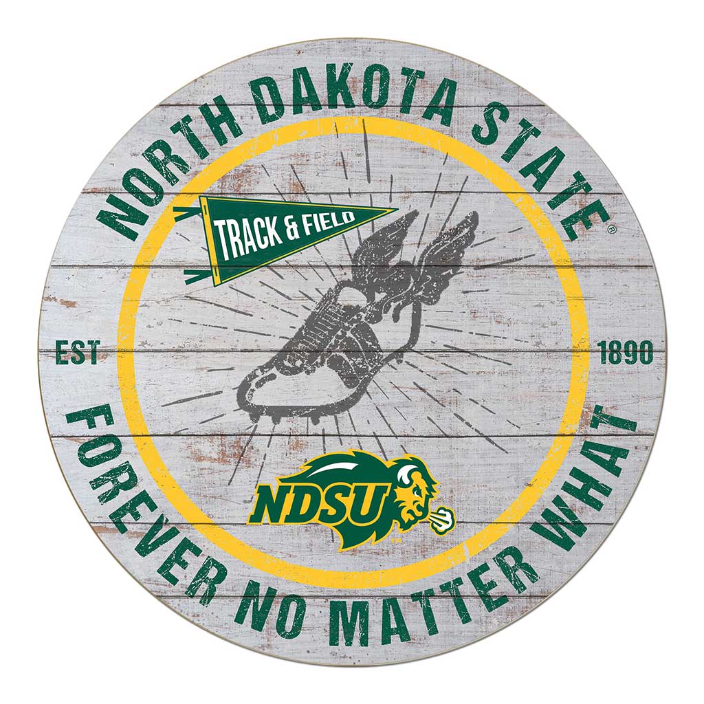 20x20 Throwback Weathered Circle North Dakota State Bison Track