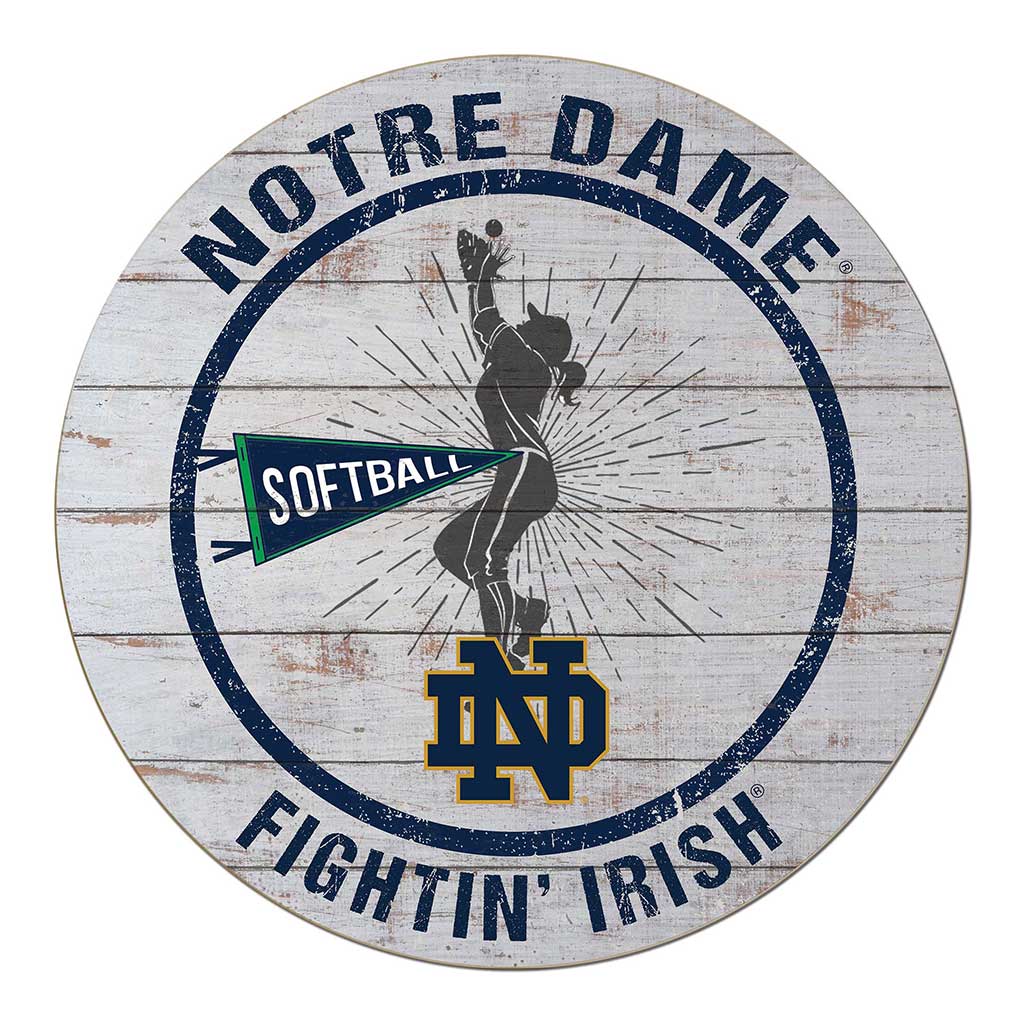 20x20 Throwback Weathered Circle Notre Dame Fighting Irish Softball