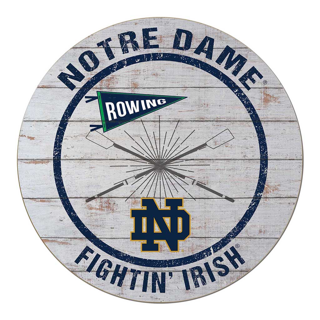 20x20 Throwback Weathered Circle Notre Dame Fighting Irish Rowing