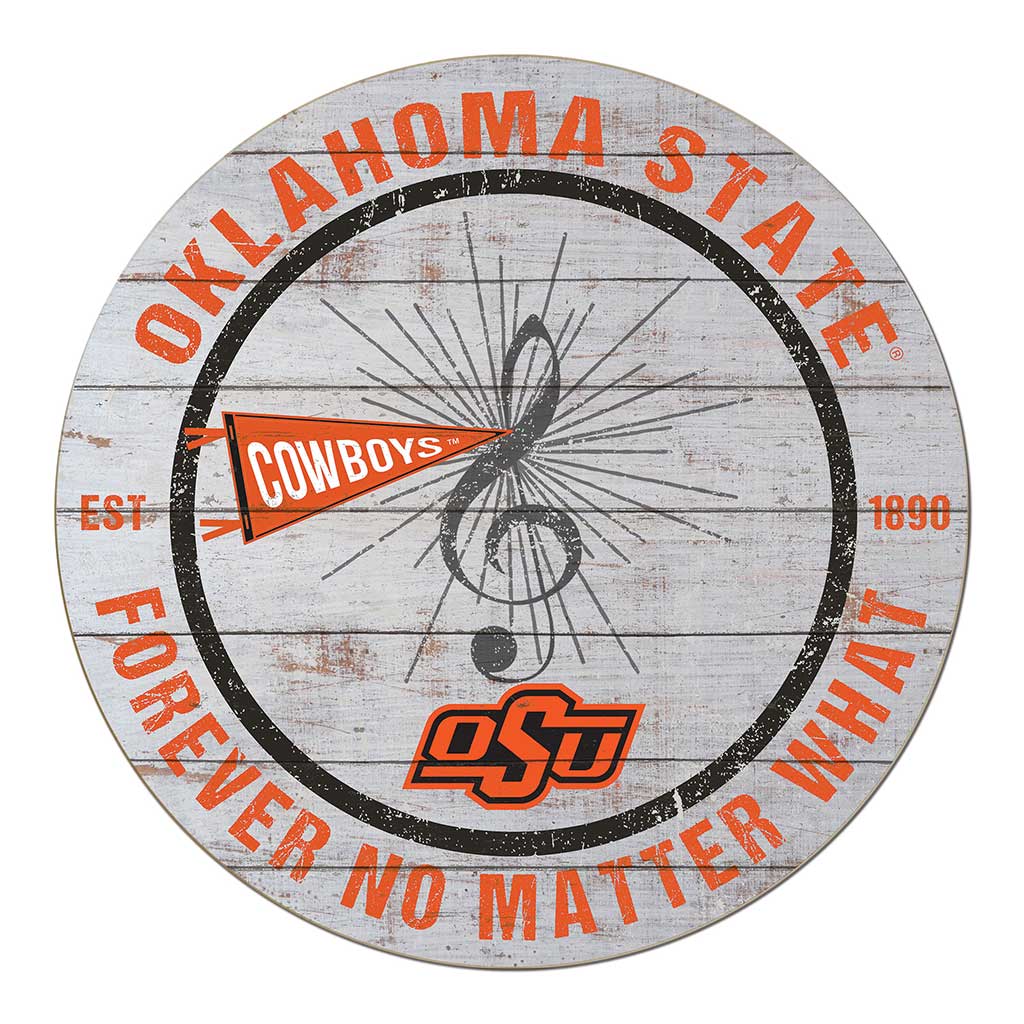 20x20 Throwback Weathered Circle Oklahoma State Cowboys Band