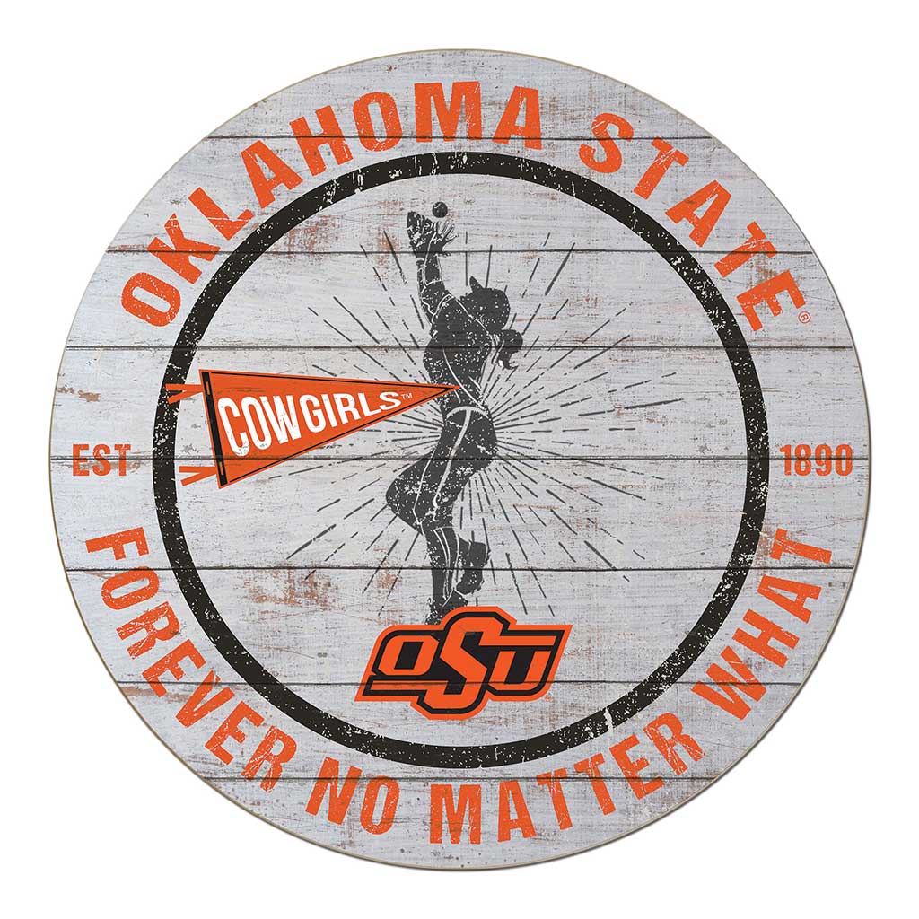 20x20 Throwback Weathered Circle Oklahoma State Cowboys Softball