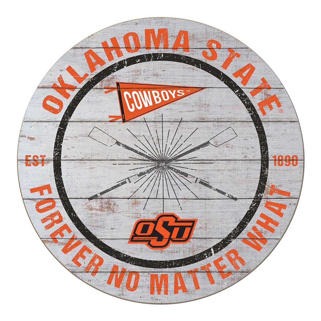 20x20 Throwback Weathered Circle Oklahoma State Cowboys Rowing
