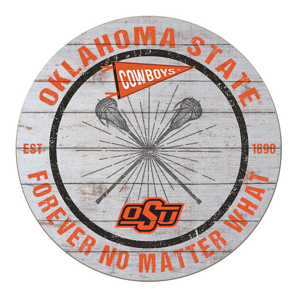 20x20 Throwback Weathered Circle Oklahoma State Cowboys Lacrosse