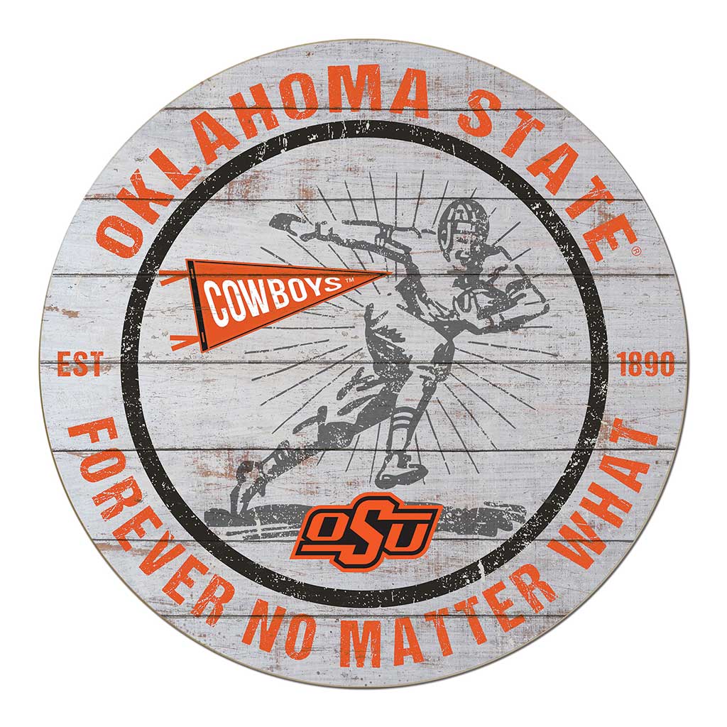 20x20 Throwback Weathered Circle Oklahoma State Cowboys
