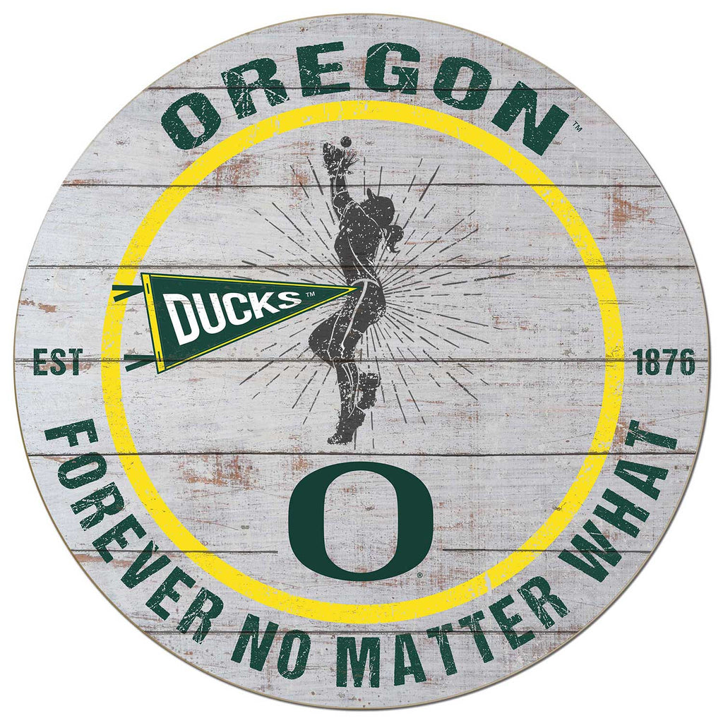 20x20 Throwback Weathered Circle Oregon Ducks Softball