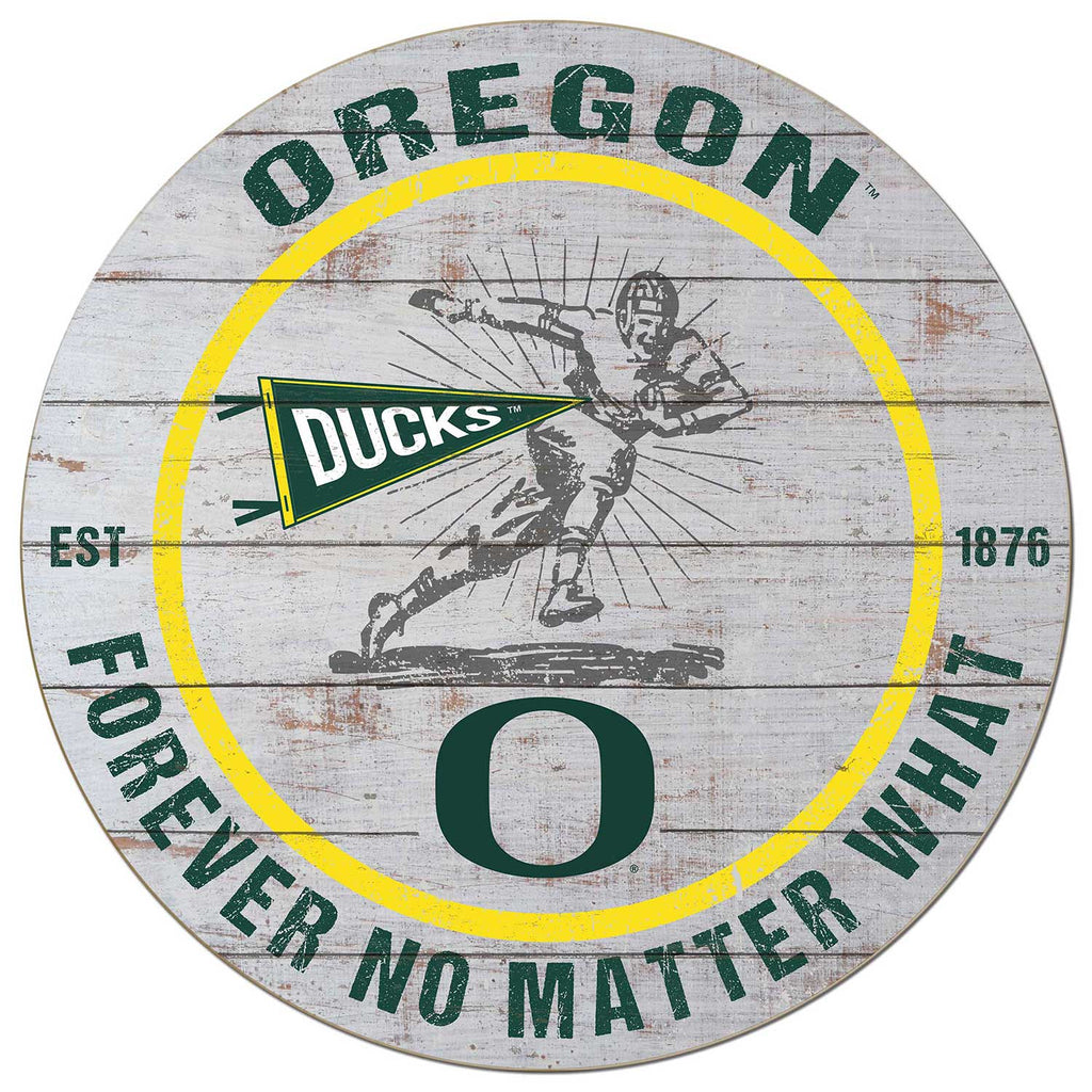 20x20 Throwback Weathered Circle Oregon Ducks
