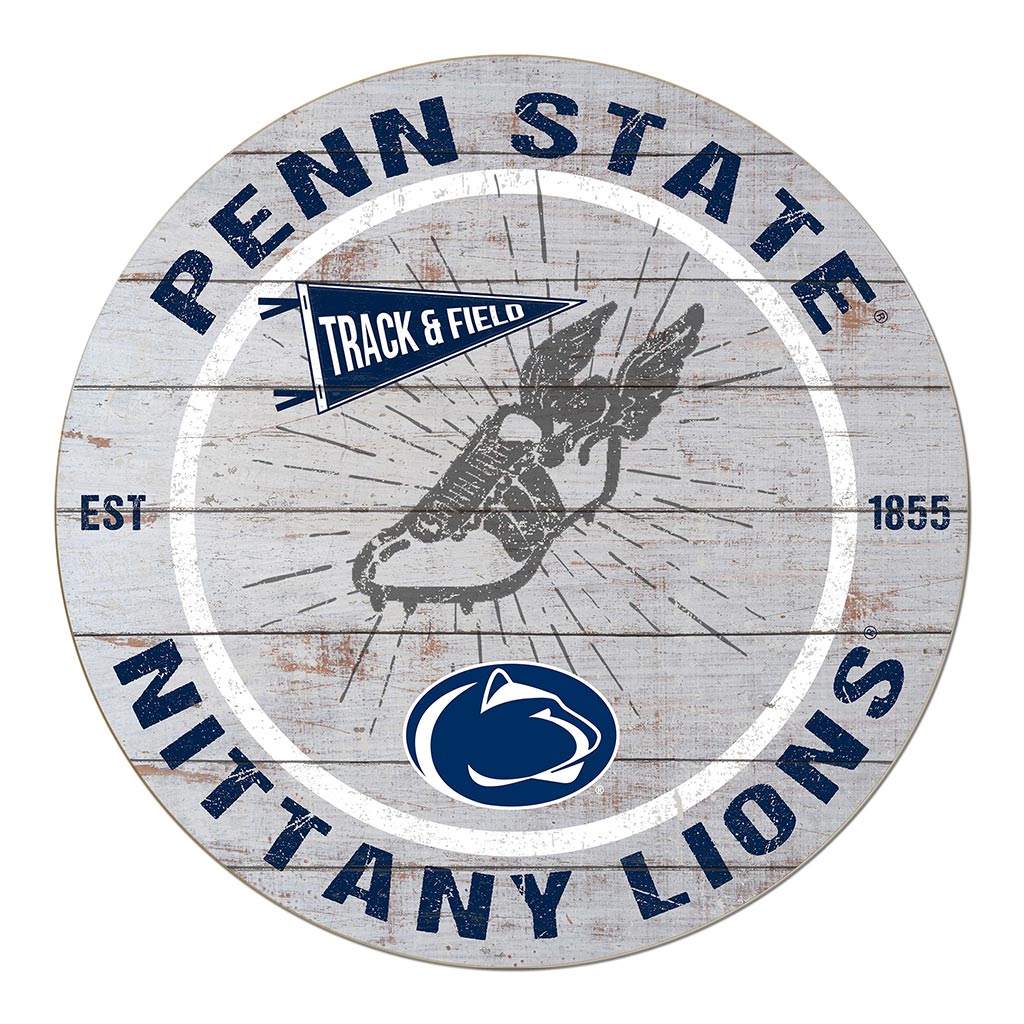20x20 Throwback Weathered Circle Penn State Nittany Lions Track