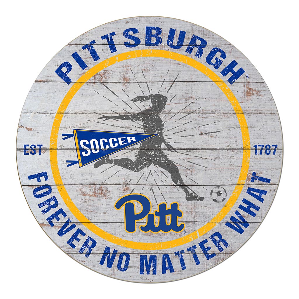 20x20 Throwback Weathered Circle Pittsburgh Panthers Soccer Girls