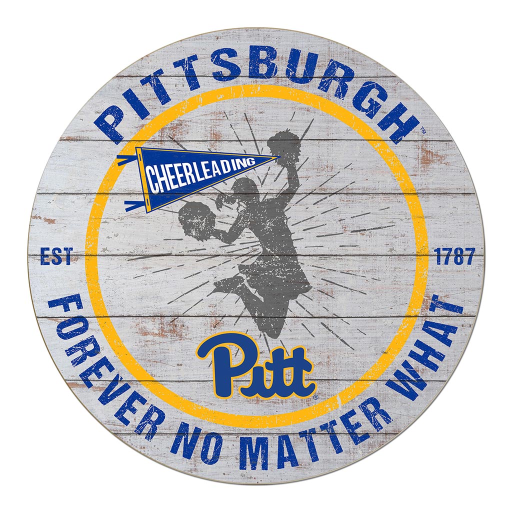 20x20 Throwback Weathered Circle Pittsburgh Panthers Cheerleading