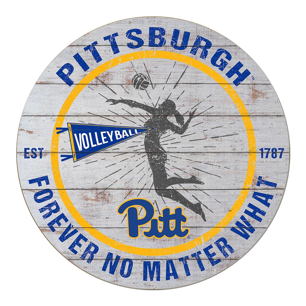 20x20 Throwback Weathered Circle Pittsburgh Panthers Volleyball Girls