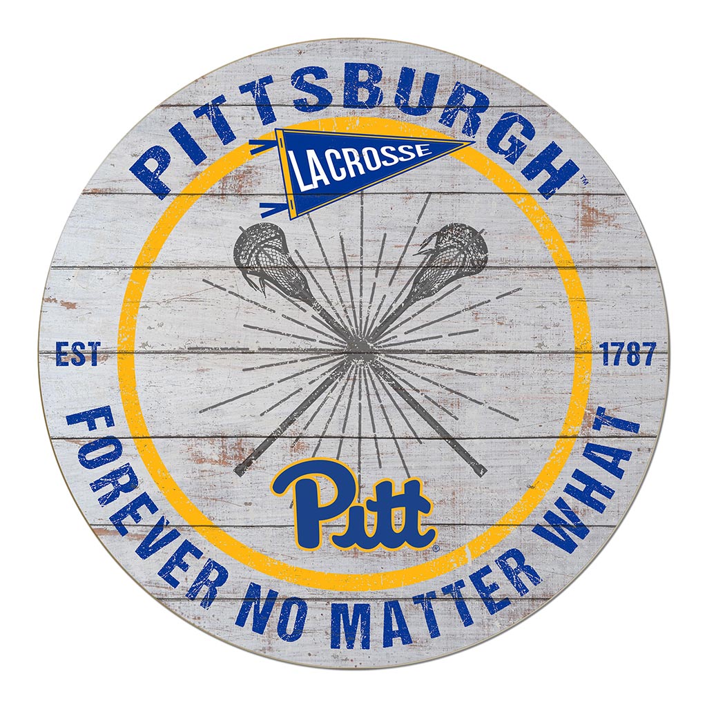 20x20 Throwback Weathered Circle Pittsburgh Panthers Lacrosse