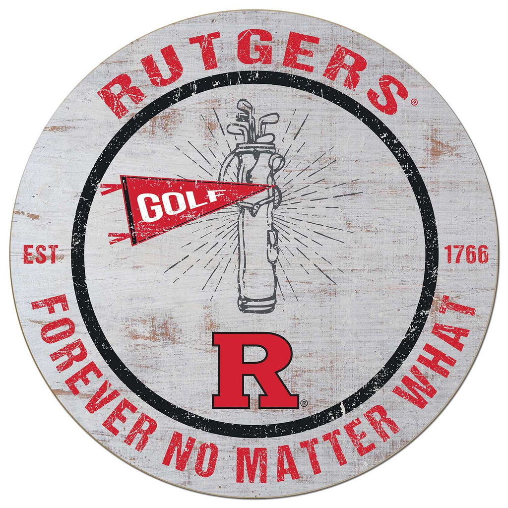 20x20 Throwback Weathered Circle Rutgers Scarlet Knights Golf