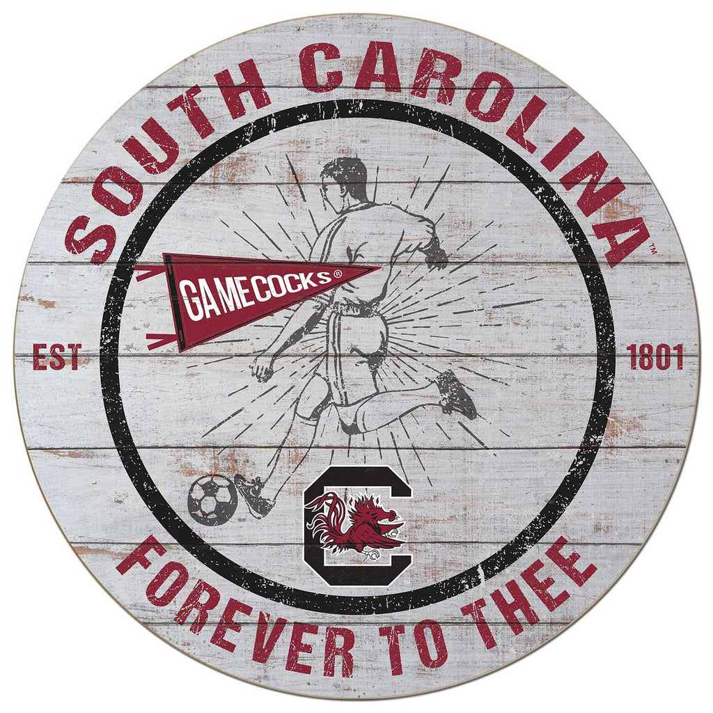 20x20 Throwback Weathered Circle South Carolina Gamecocks Soccer