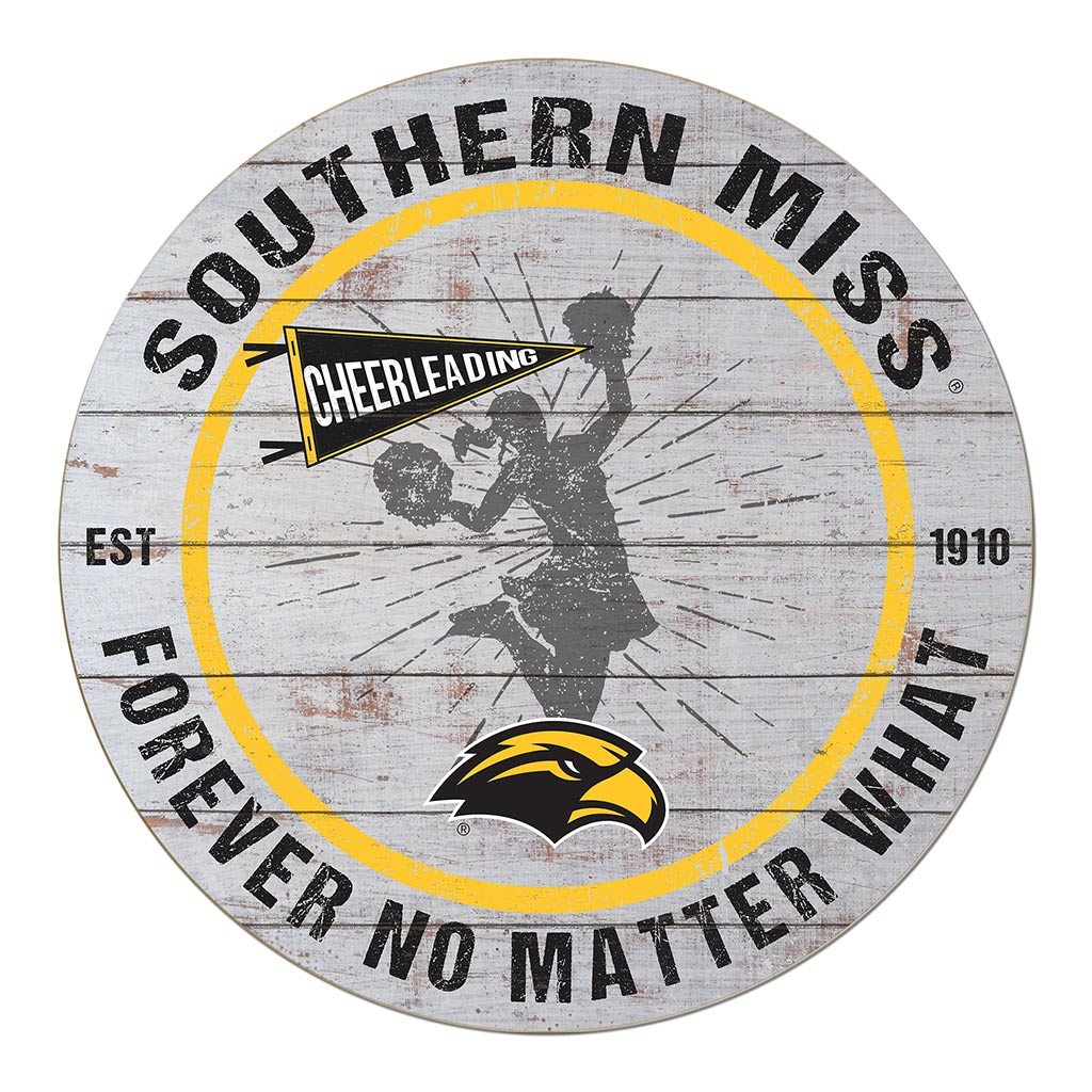 20x20 Throwback Weathered Circle Southern Mississippi Golden Eagles Cheerleading