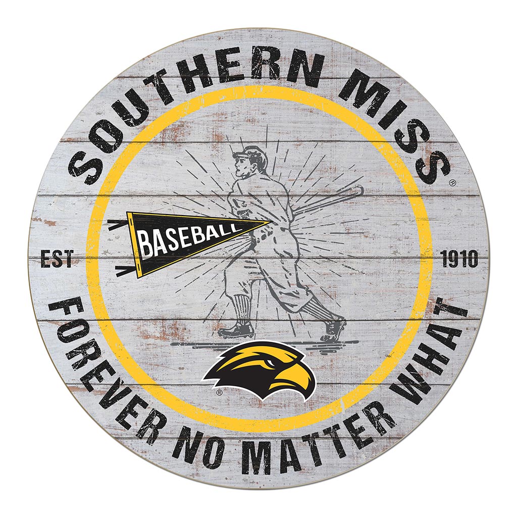 20x20 Throwback Weathered Circle Southern Mississippi Golden Eagles Baseball